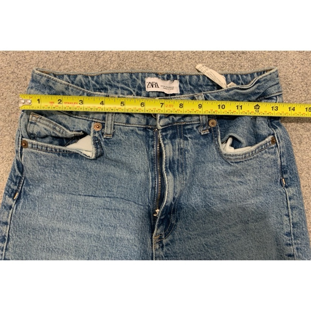 Zara Blue Straight Leg Jeans - Picture 5 of 6